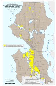 Estimated Area for I502 Licensed MAP Marijuana under City and State Restrictions